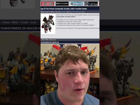 Official YouTube thumbnail for “Transformer Armada Jetfire NEWS!”.